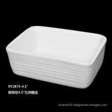 Rollin Luxury restaurant ceramic sugar basin, sugar & creamer pot wholesale